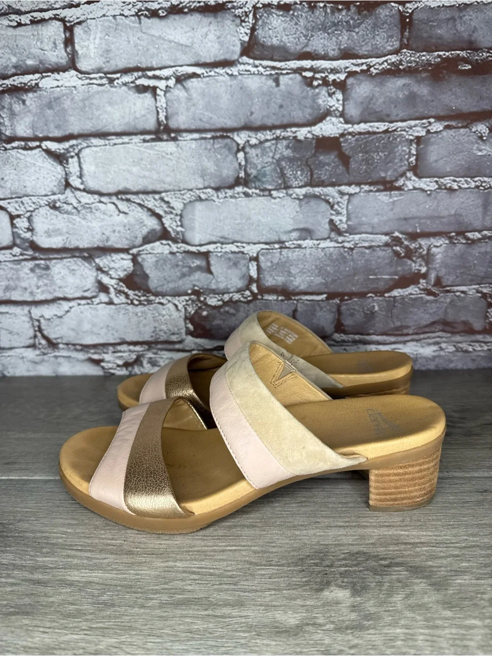Dansko 5013-170300 Theresa Multi Leather Blush Casual Heel Women Sz 39EU/8.5M US